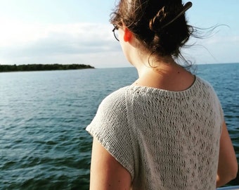 PDF knitting pattern "Shirt summerwave" in english and german
