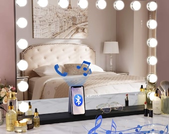 Vanity Mirror Bluetooth Vanity Mirror Bluetooth, Large Vanity Mirror With Bluetooth
