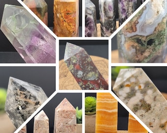 Tower and Point Mystery Bundle-Crystal, Gems, and Rocks Surprise Boxes - Crystal Mystery Box - Towers and Points Small to Large