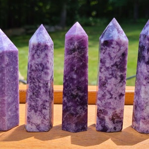 Lepidolite Towers - Purple Mica Points - Crystal Tower - Crystal Towers - Crystals - Astrology - Home Decor - Earth - Geology - Crystals