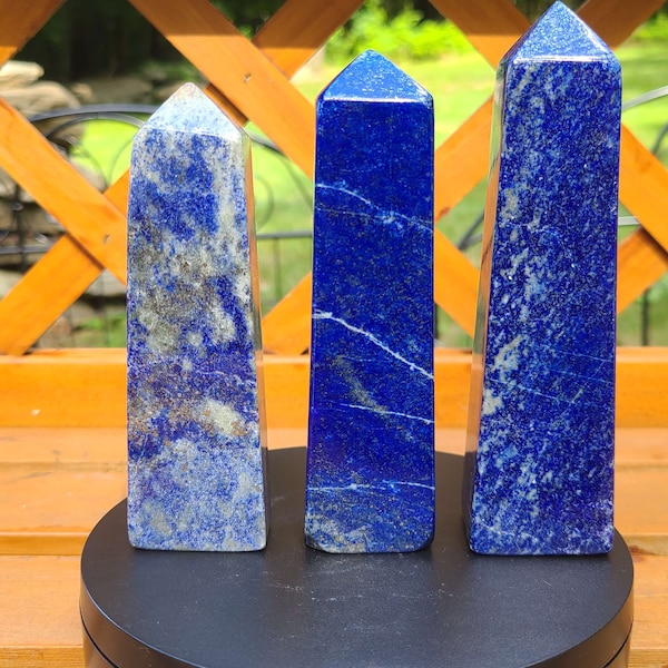 Lapis Lazuli Obelisks - Pakistani Lapis Lazuli Towers - Crystal Towers - Points - Crystal Tower - Crystal Towers - Crystals