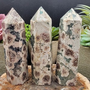 Green Flower Rhyolite Crystal Crystals, Geology, Home Decor 3-3.5 Tall ...