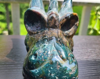 Large Dragon Carving - Crystal Geology Home Decor - 6