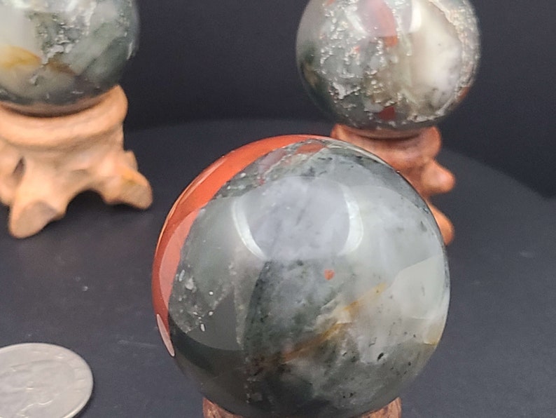 Seftonite Spheres Vulcan Jasper African Bloodstone Spheres Etsy