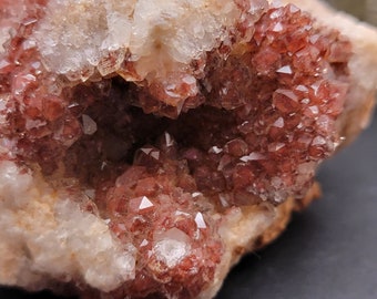 Red Phantom Hematoid Quartz Specimen Cluster - Crystal Clusters - Crystal Specimens - Crystal Gifts - Geology Science - Crystal Home Decor