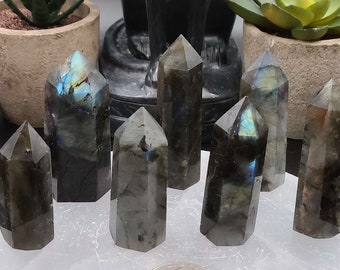 Labradorite Towers - Crystal Tower - Crystal Towers - Crystals - Astrology - Home Decor - Earth - Geology - Crystals