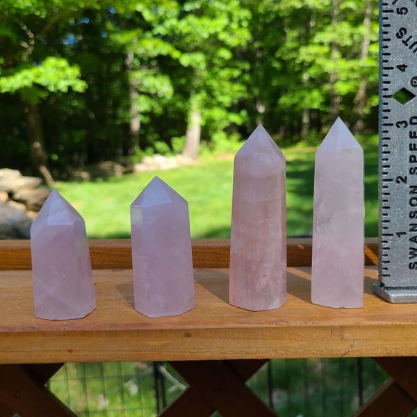 Rose Quartz Towers - Crystal Tower - Crystal Towers - Crystals - Astrology - Home Decor - Earth - Geology - Crystals