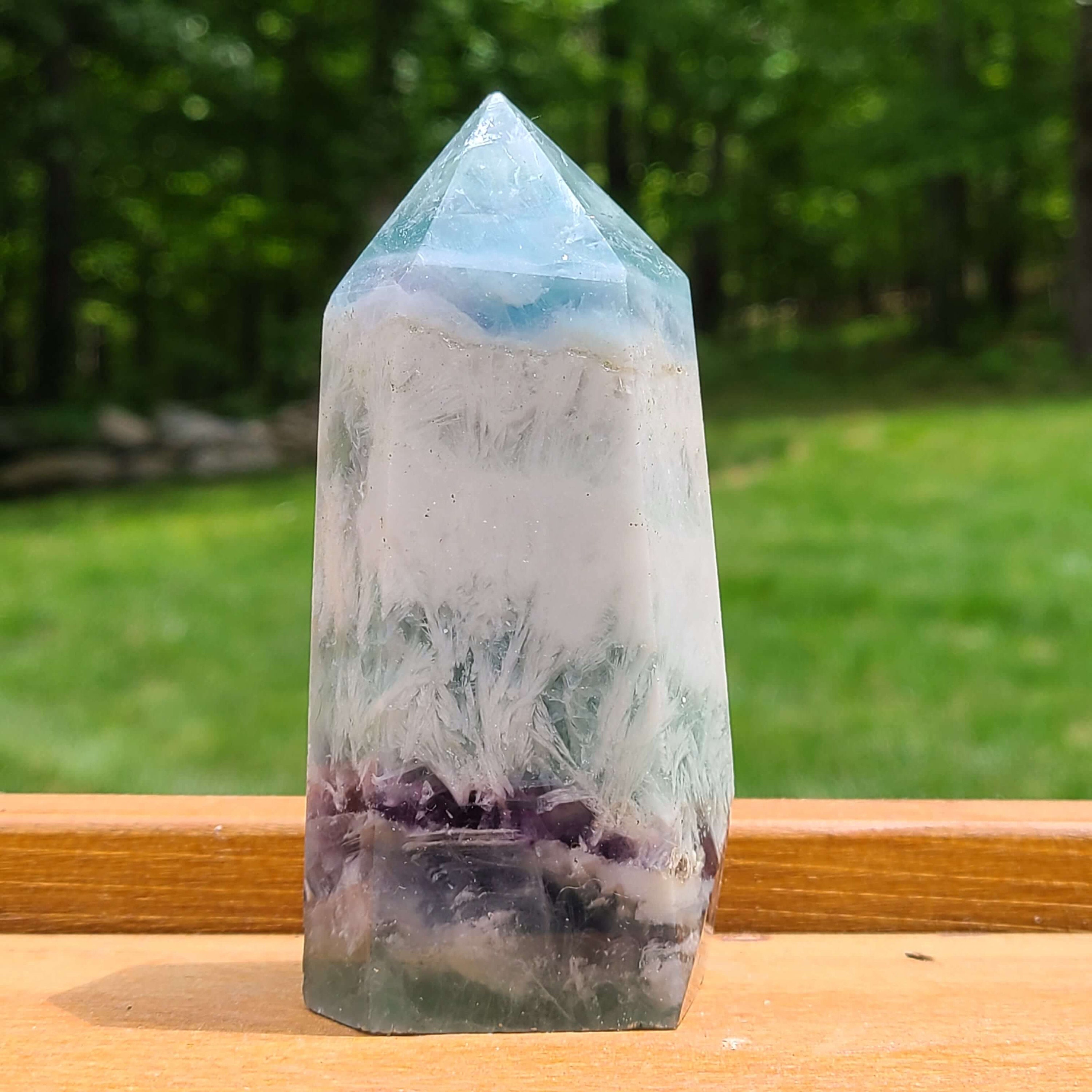 Feather Blue and Green Fluorite Tower Scolecite Discount | Etsy