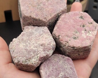 Natural Raw Ruby (Corundum) Specimen | UV Reactive Crystal | Multiple Sizes Available