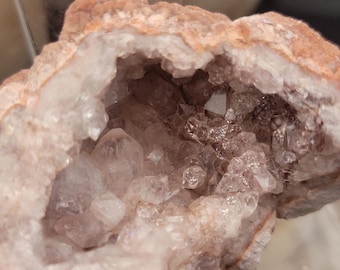 Light Pink Amethyst & Quartz Cluster | 2.5oz Small Soothing Stone | Soft Sparkle