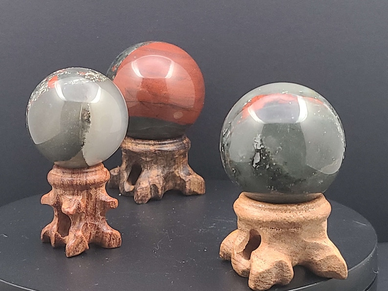 Seftonite Spheres Vulcan Jasper African Bloodstone Spheres Etsy