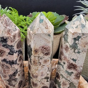 Green Flower Rhyolite Crystal - Crystals, Geology, Home Decor - 3-3.5 ...