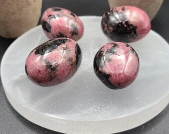 Rhodonite Palms - Medium - Palm Stones - Crystal Palm Stone - Astrology - Home Decor - Earth - Geology - Crystals