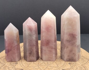 Lavender Rose Quartz Points - Crystal Tower - Crystal Towers - Crystals - Astrology - Home Decor - Earth - Geology - Crystals