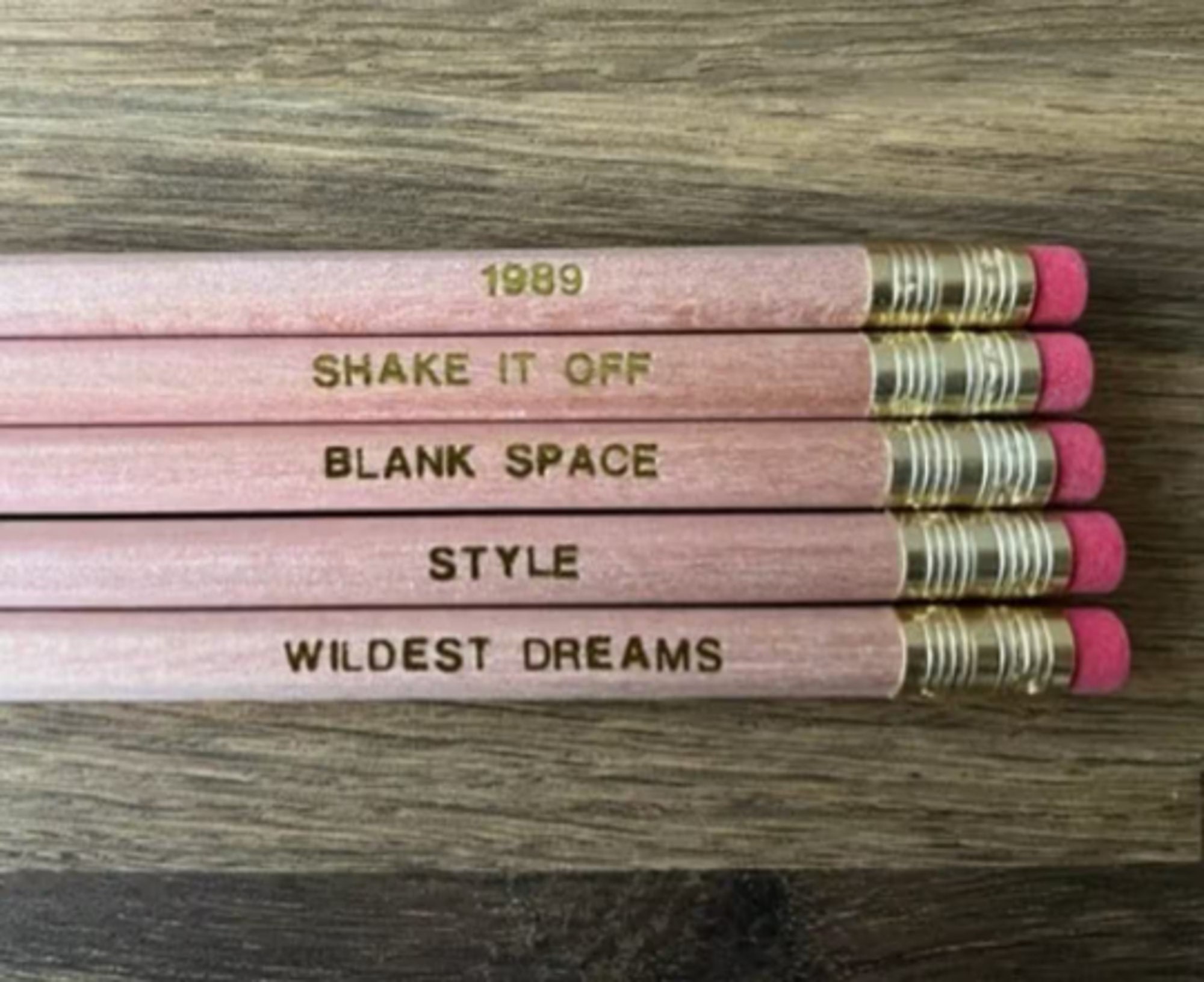 Taylor Swift Pencils Customised Burnt Orange Pencils Featuring