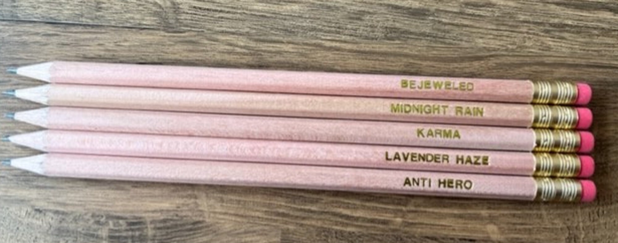 Taylor Swift Pencils Customised Pencils Featuring Midnights Etsy