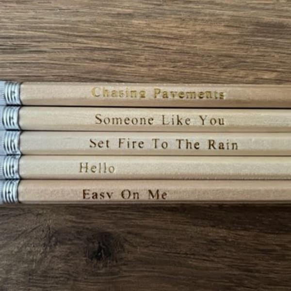 Adele Pencils - Individuelle Bleistifte mit beliebten Songtiteln