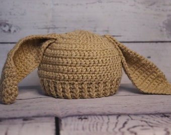 Bonnet de lapin au crochet fait main - Déguisement de Pâques pour bébé