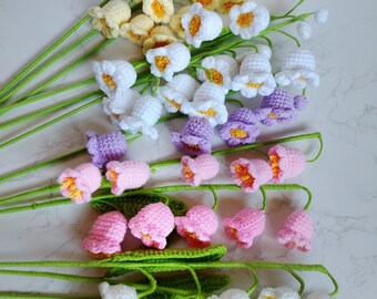 Bouquet de muguet au crochet : cadeau floral fait main