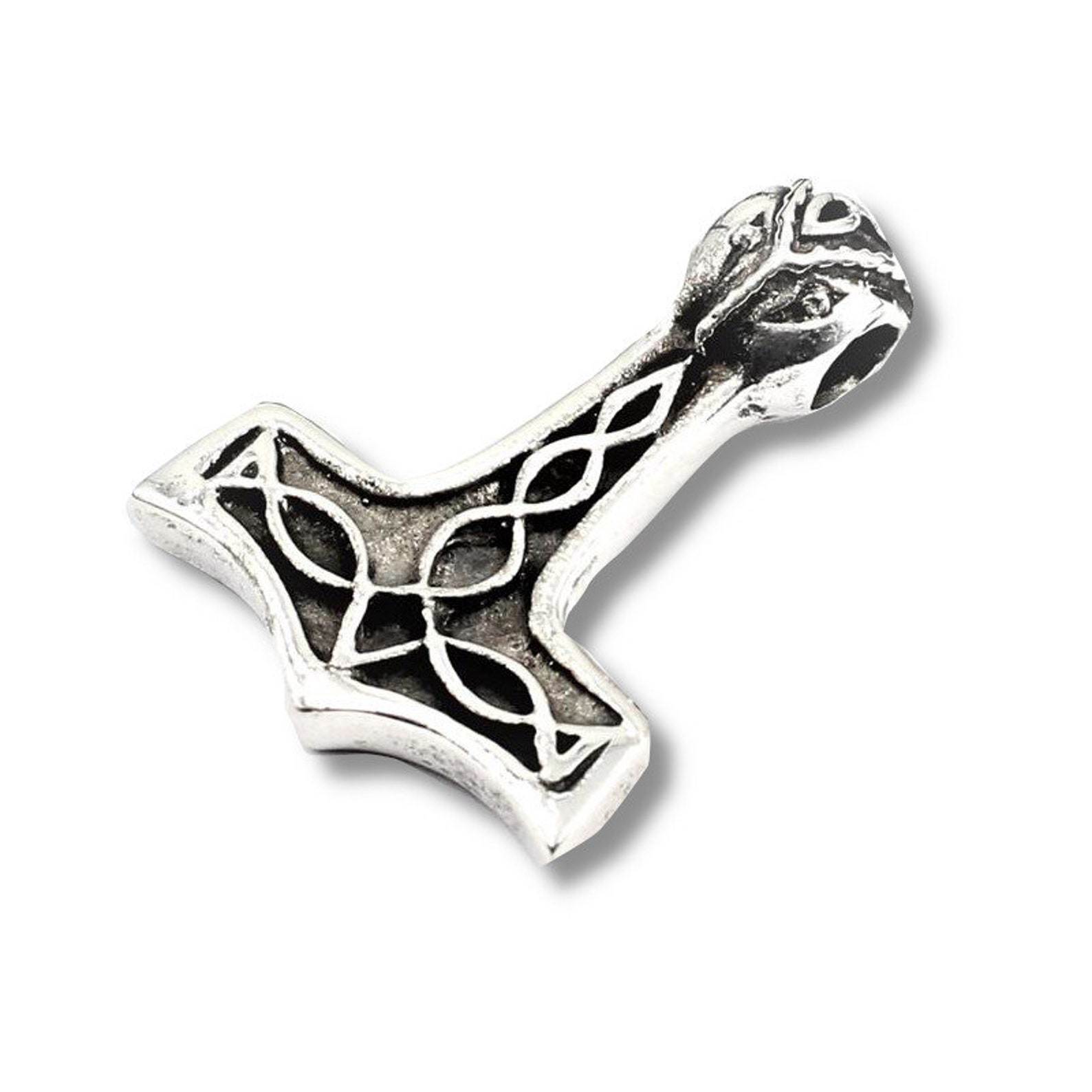 925 Sterling Silver Pendant Thor's Hammer Etsy