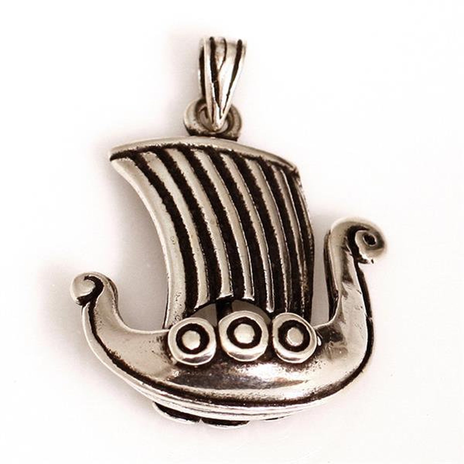 Silver Pendant Sterling Silver 925 Viking Ship Etsy