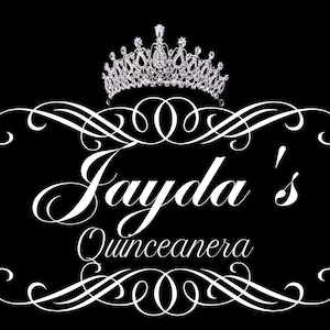 Digital Quinceanera Logo | Quinceanera Monogram | Digital Quinceanera Gobo | Transparent Logo | Watermark Logo | Digital Logo Design