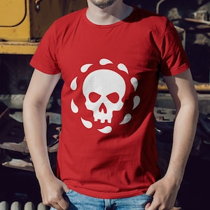 Bhaal T-Shirt | Baldur&#39;s Gate Shirt | God of Murder Symbol | Skull and Blood Tee | Skull Circle Shirt | Dnd Shirt | Dungeons & Dragons