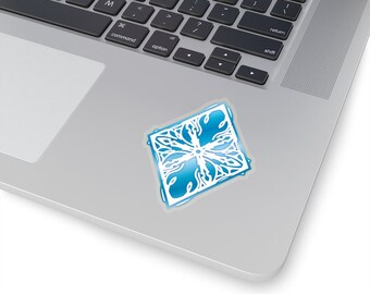Auril Snowflake Sticker (DnD deity of cold) | Sticker | Badge | Decal | Emblem | Symbol | Snow flake | Diamond Snowflake