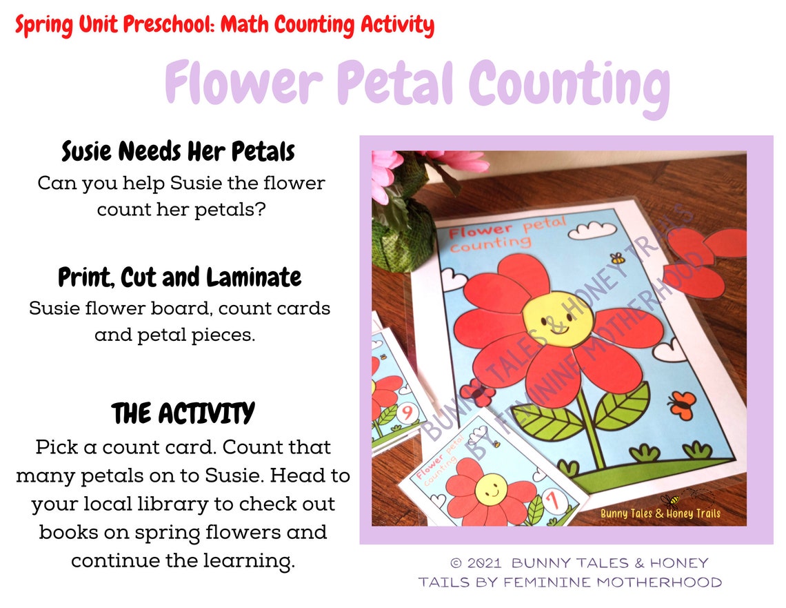 Grade 2 Adding Flower Petals Worksheet