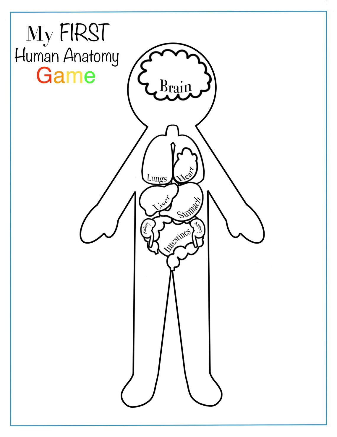 Skeletal System, Printable Human Body Preschool Activity, the Brain ...