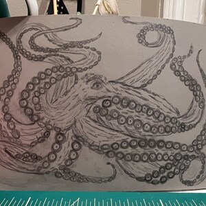 Giant Pacific Octopus Linocut Print image 3
