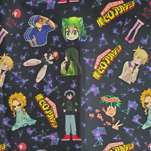 Anime 100% Cotton Woven Fabric yard, 1/2 yard, fat quarter,quarter yard, or tumbler cut