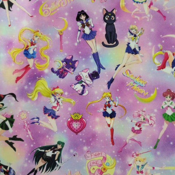 Anime 100% Cotton Woven Fabric yard, 1/2 yard, fat quarter, or tumbler cut