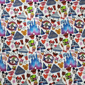 Amusement Parks & Rides 100% Cotton Woven Fabric yard, 1/2 yard, Quarter Yard, fat quarter, or tumbler cut