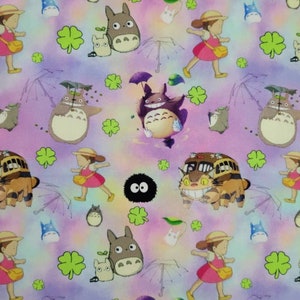 Anime 100% Cotton Woven Fabric yard, 1/2 yard, fat quarter, Quarter Yard, or Tumbler Cut