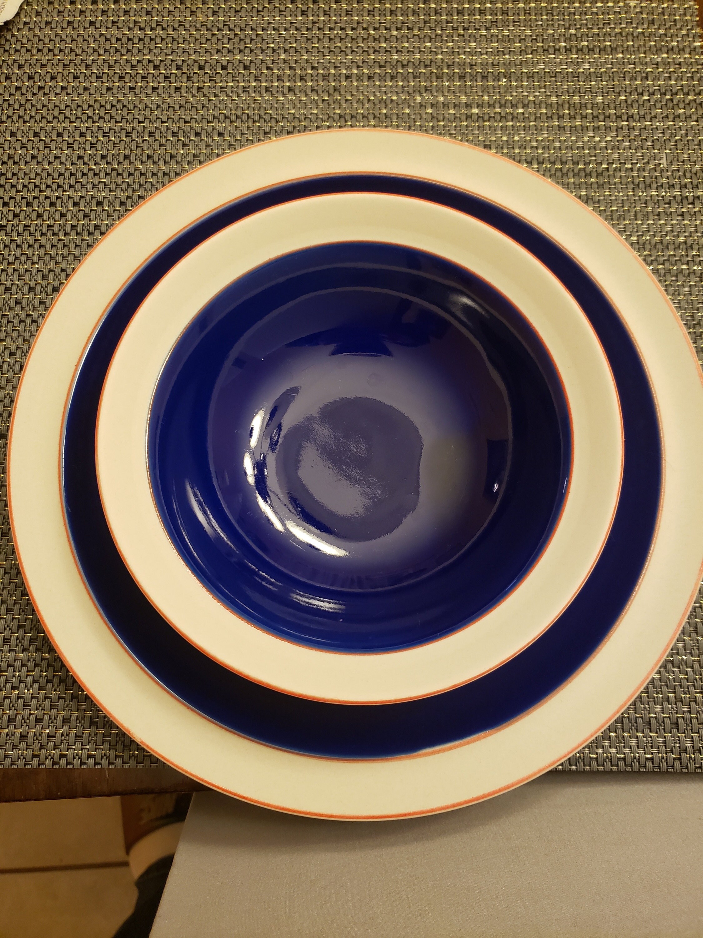 This is a Lovely Set of 6 Contemporary Plates/bowls Are Sturdy, and the