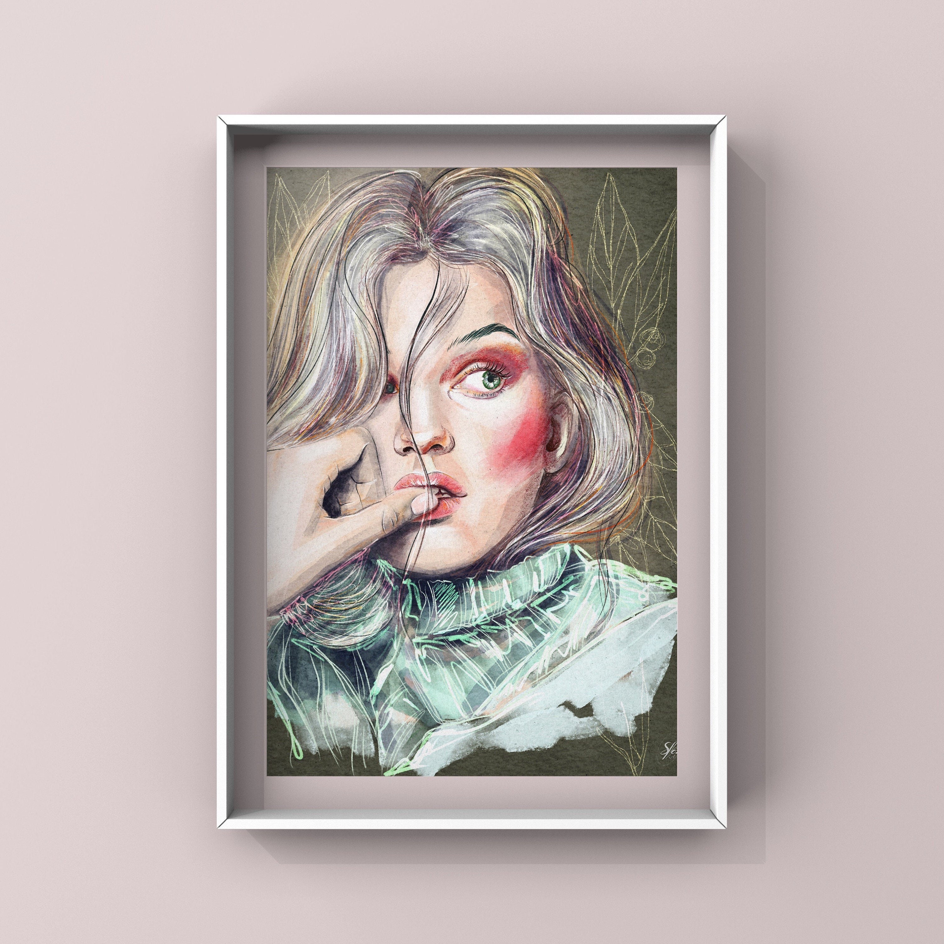 Affiche Decoration Graphique Encre de Chine Epuré