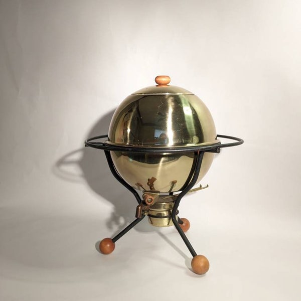 1950s Brass Atomic Space Age Sputnik Beverage Dispenser MCM Samovar