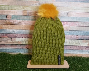 Beanie, Adult Avocado, Tiktok @homemadebykellym, Winter Hat, Hat, Knit hat, Yarn hat, Tiktok hat, Knitted Hat, Winter Beanie