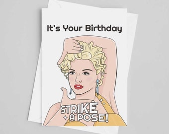 Madonna Birthday Card - Etsy