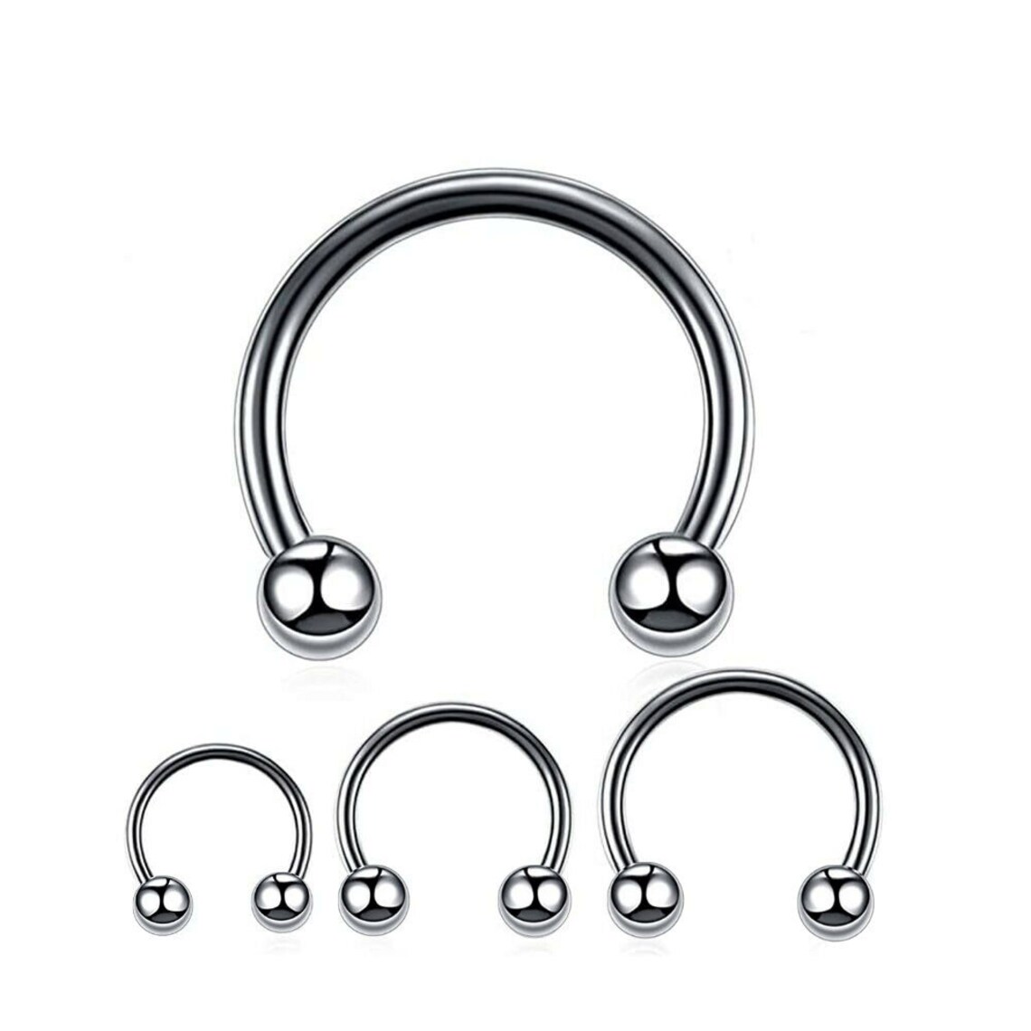 18G Basic Horseshoe Circular Barbell Septum Tragus Etsy