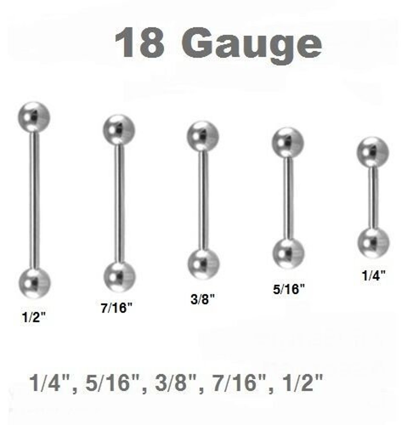 18G Plain Basic Straight Barbell Septum Tragus Piercing Etsy