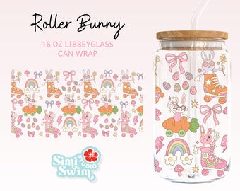 Roller Bunny Tumbler Wrap: fantastico design pasquale (download digitale)
