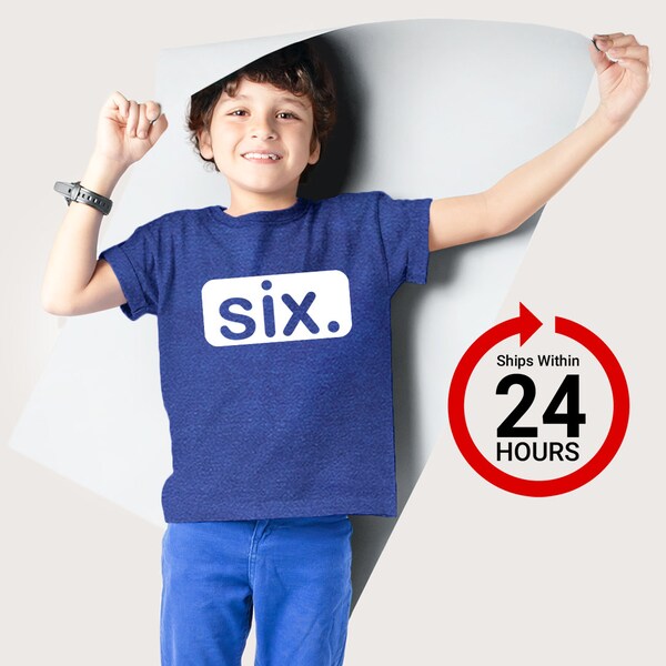 6th Birthday Shirt boy 6 Year Old boy Birthday Gift 6yr six Year Old Sixth Tshirt