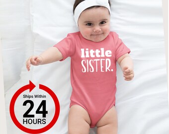 Little Sister Newborn Outfit | Baby Coming Home Bodysuit | Girl Rompers Gift Clothes