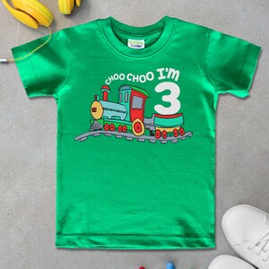 3rd Birthday Shirt boy, Chugga Chugga Choo Choo Train im 3 Three Year Old Third image 6