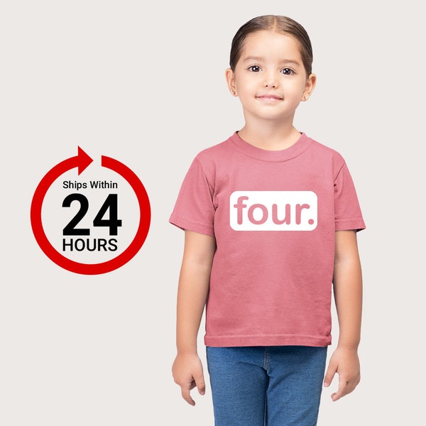 4th Birthday Girl Outfit Shirt | Girls 4 Year Old | Fourth | Four Years Happy Bday Shirts