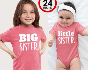 Big Sister Little Sister Matching Outfits Shirt | Gifts Girls Newborn Baby Set