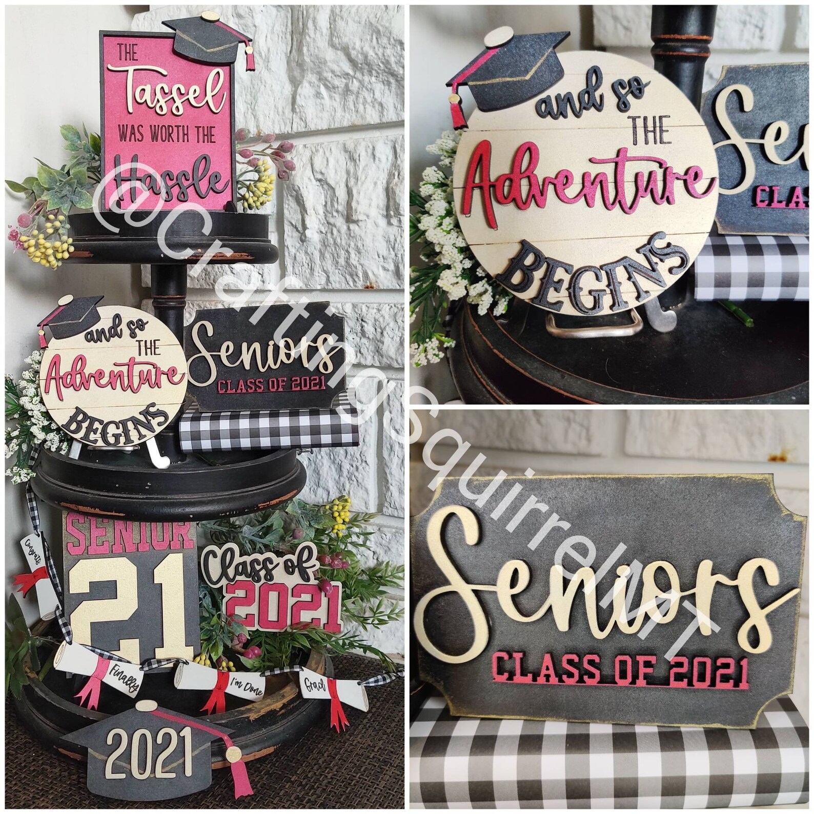 Graduation Tiered Tray Set Etsy