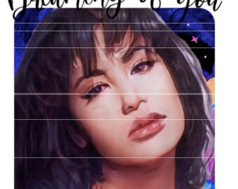 May include: A digital illustration of a woman with long dark hair, looking at the camera with a serious expression. The background is a dark blue with stars and a moon.
